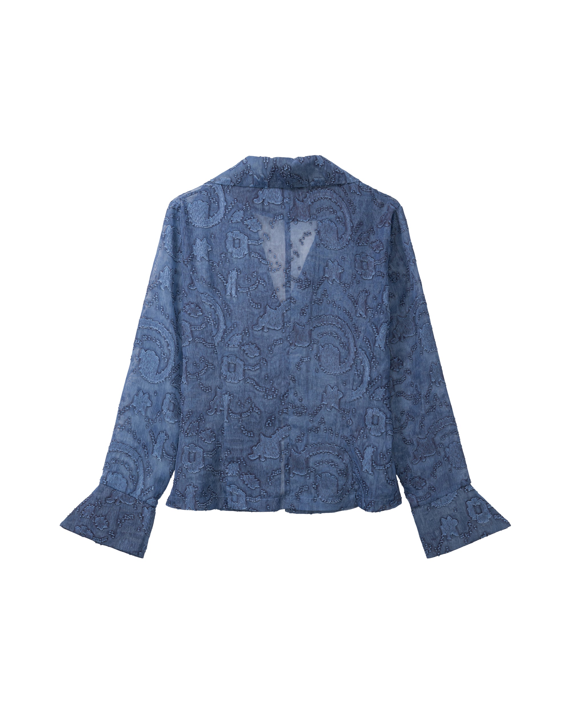 Dani Shirt - Sheer Paisley Blue