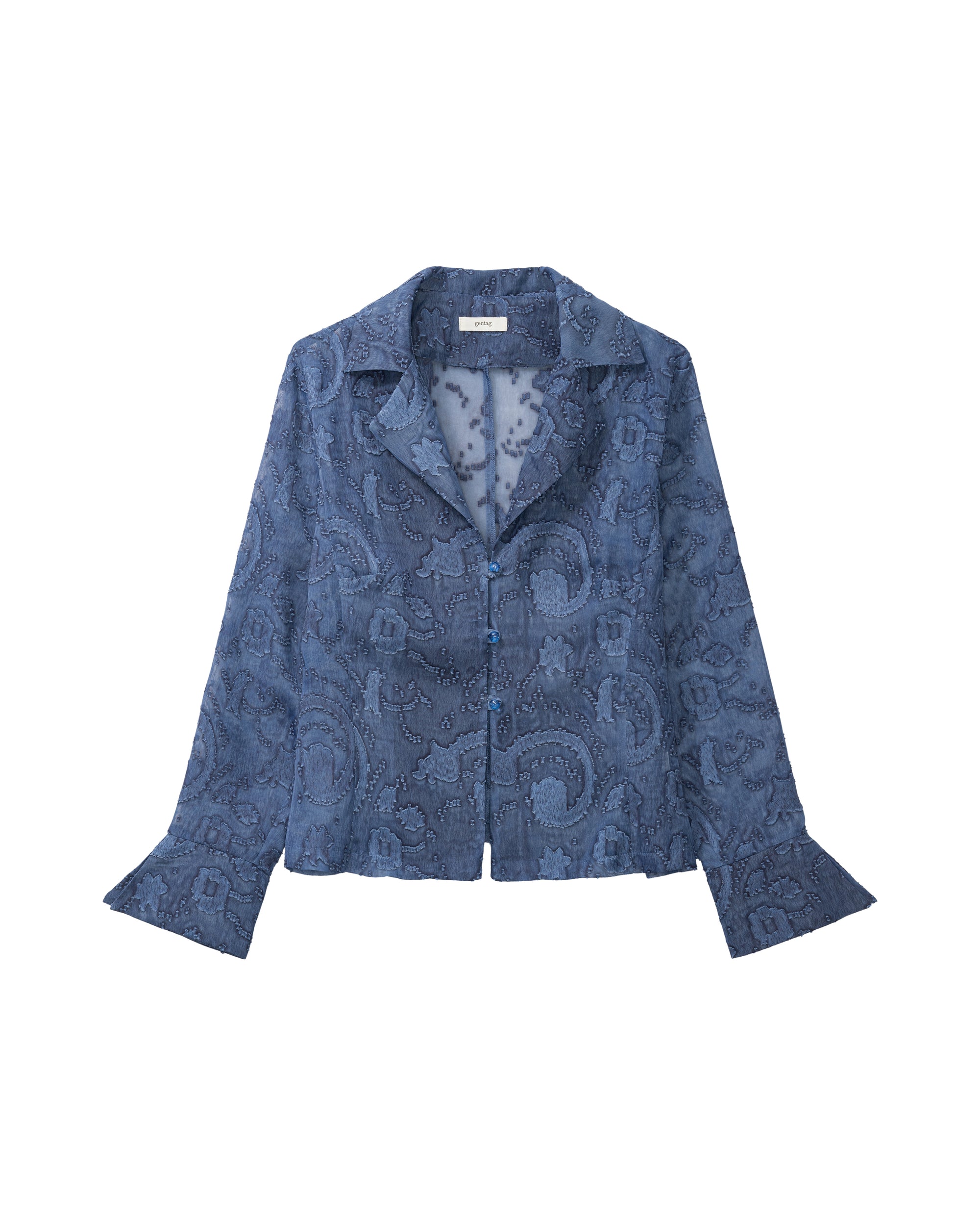 Dani Shirt - Sheer Paisley Blue