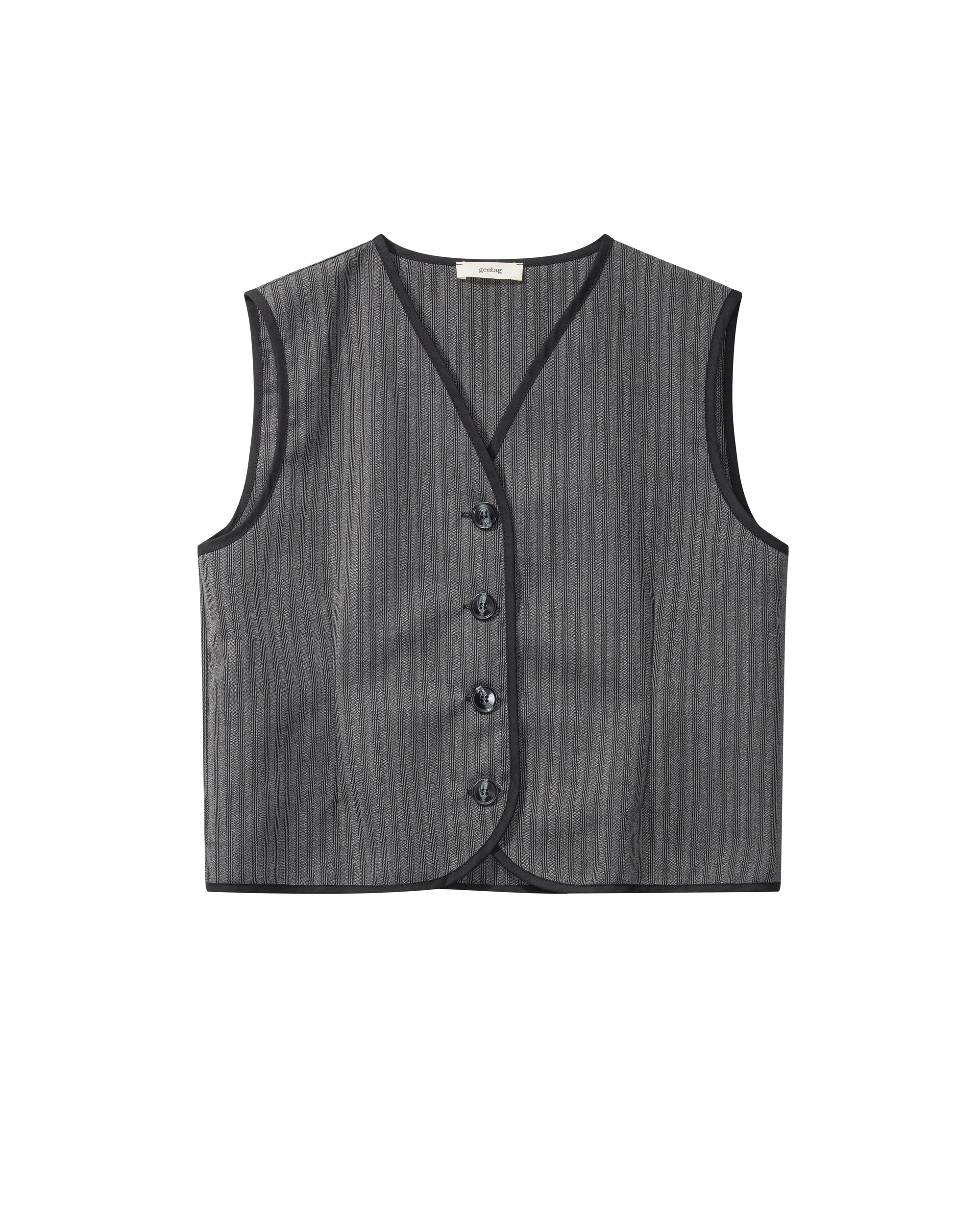 Jane Vest - Vintage Stripe Wool