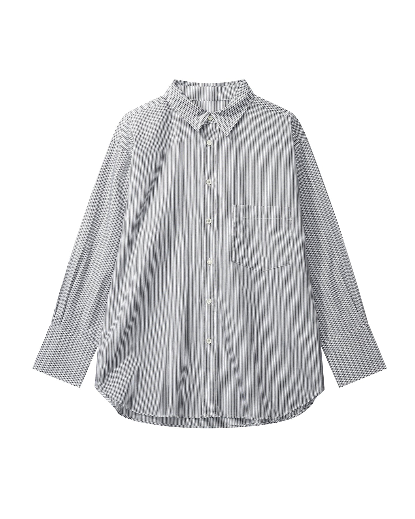 Margit shirt - Blue/Grey'ish stripe