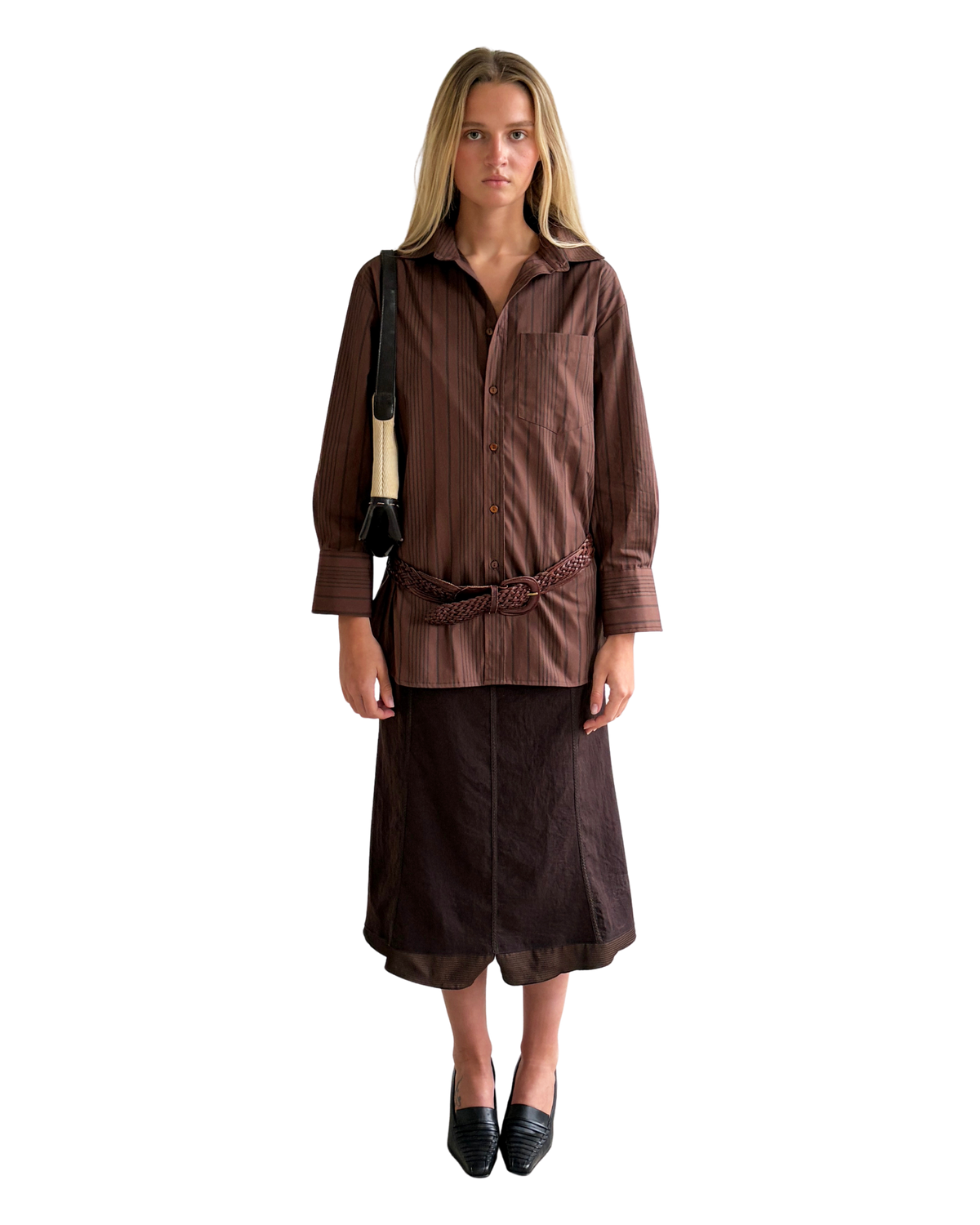 Margit shirt - Chestnut Stripe