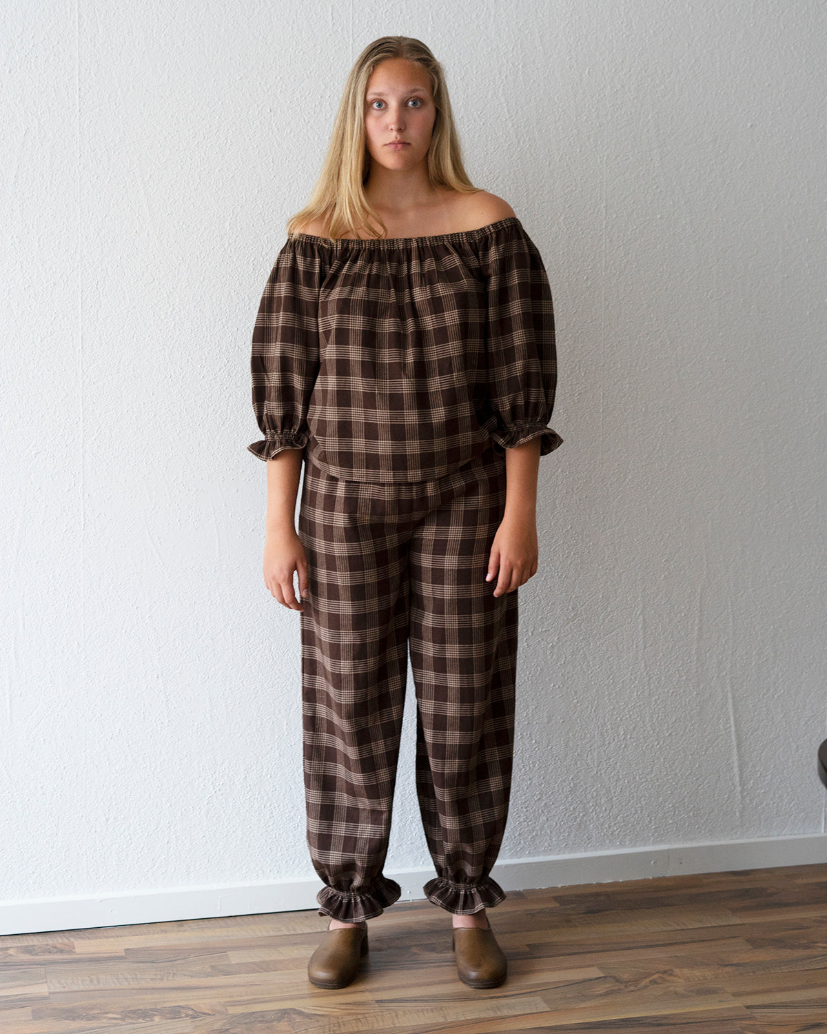 Nina Blouse - Brown Check