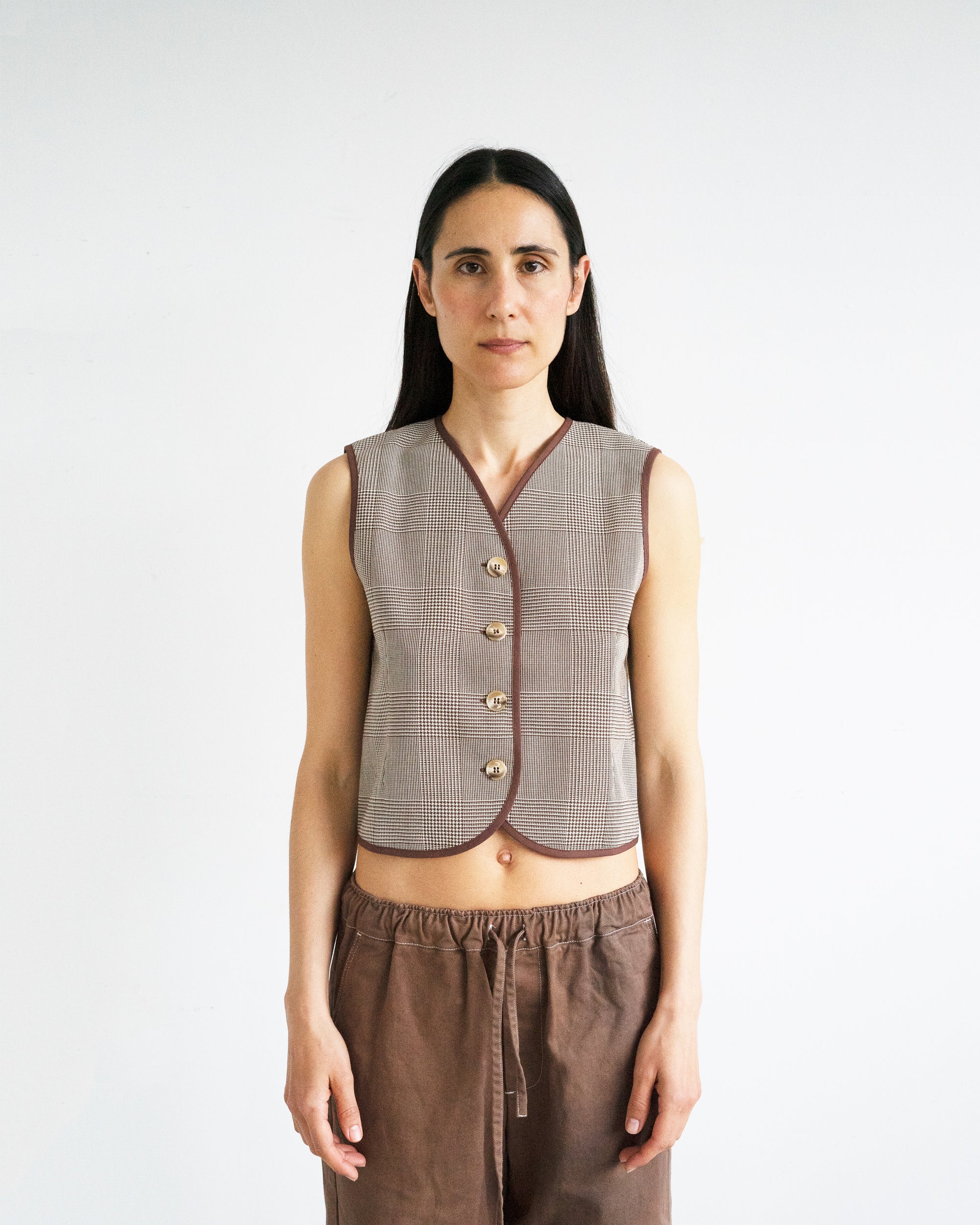Jane Vest - Prince of Wales Wool