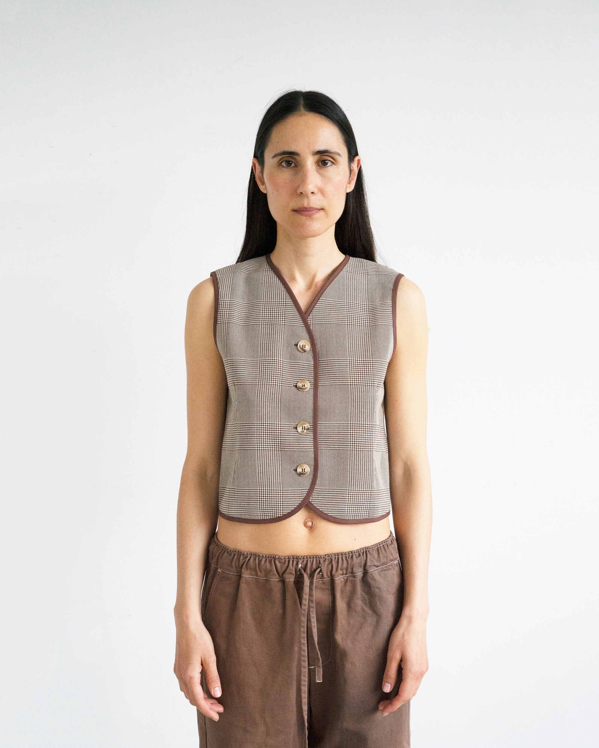 Jane Vest - Prince of Wales Wool