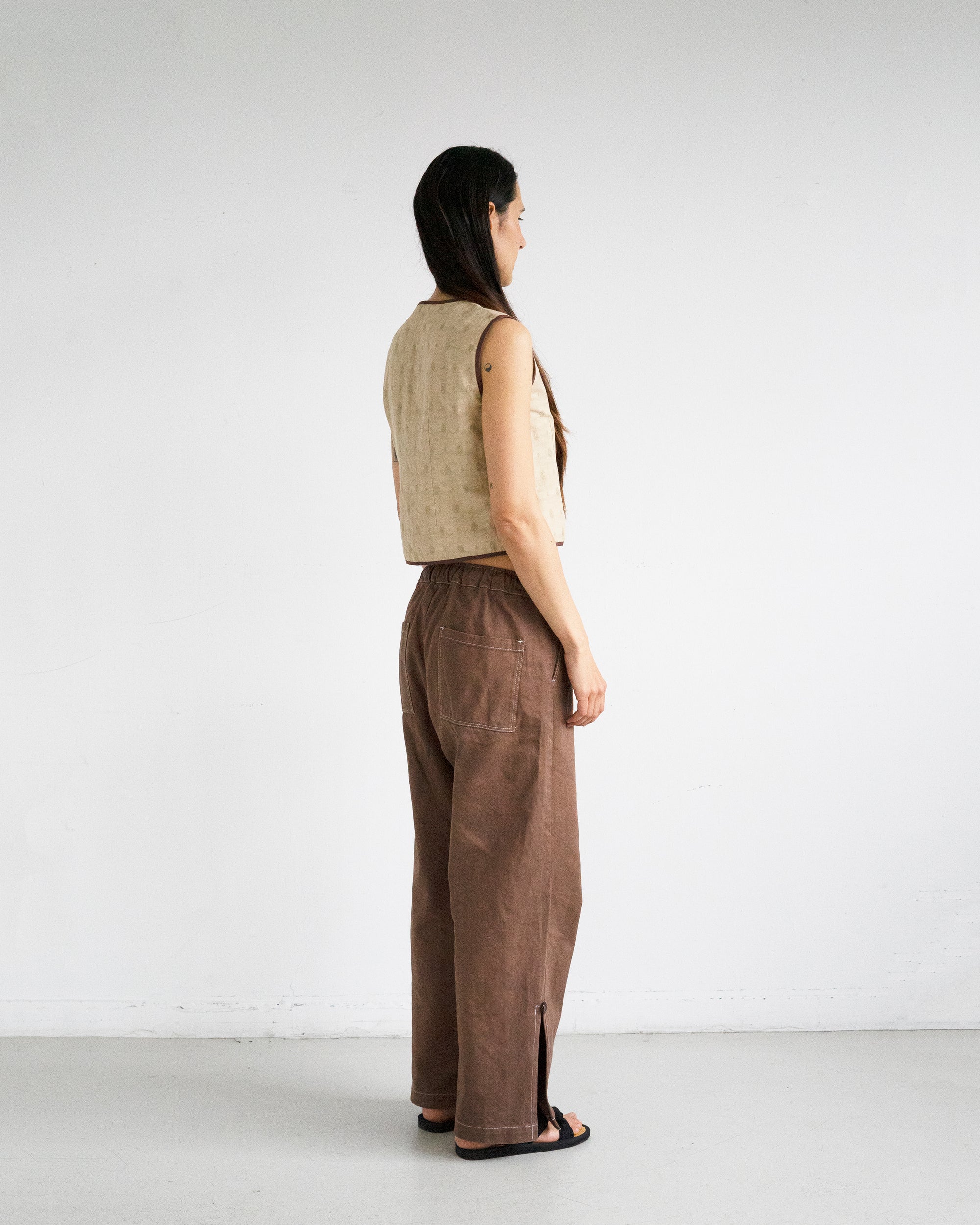 Jane Vest - Japanese Brocade Linen