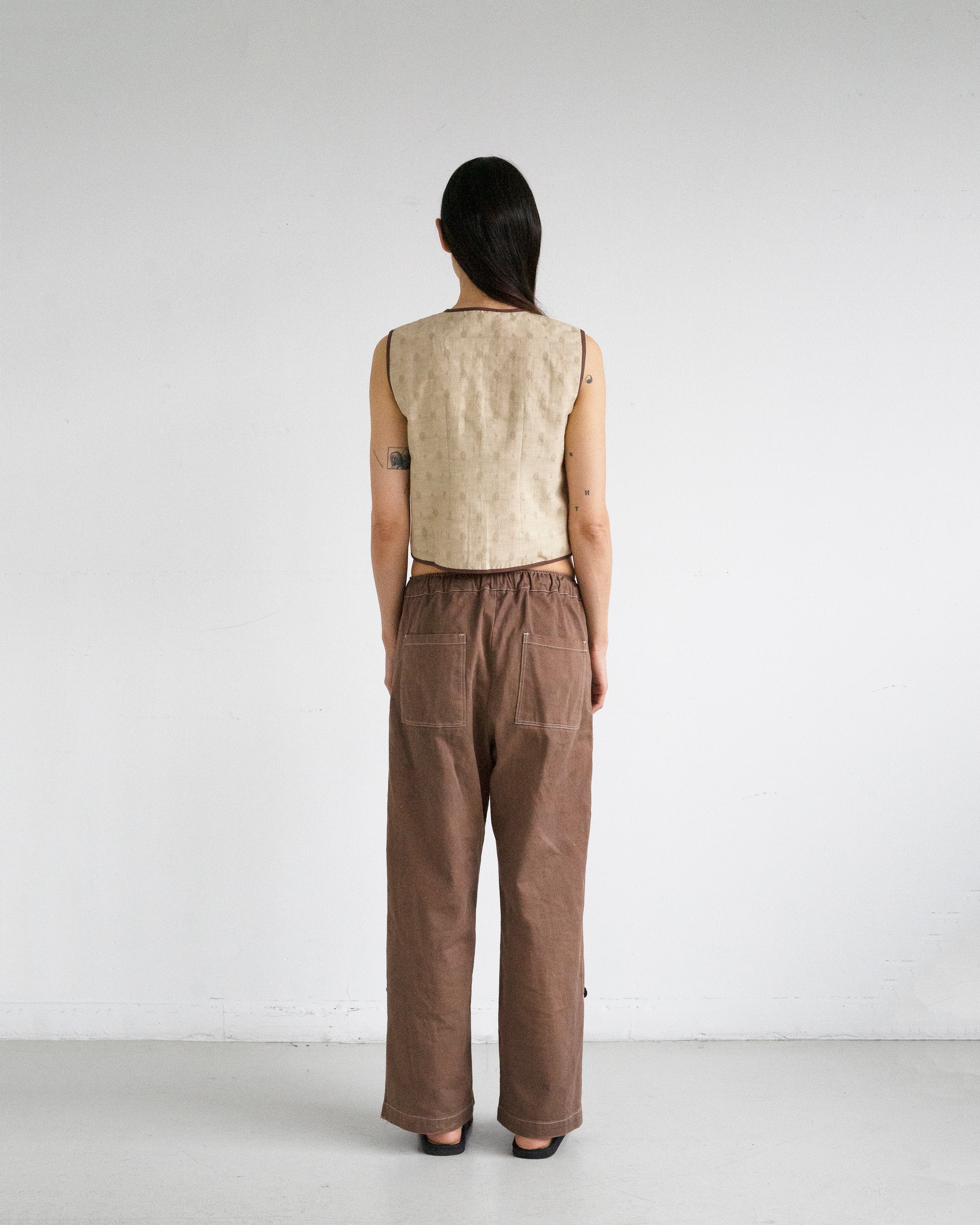 Jane Vest - Japanese Brocade Linen