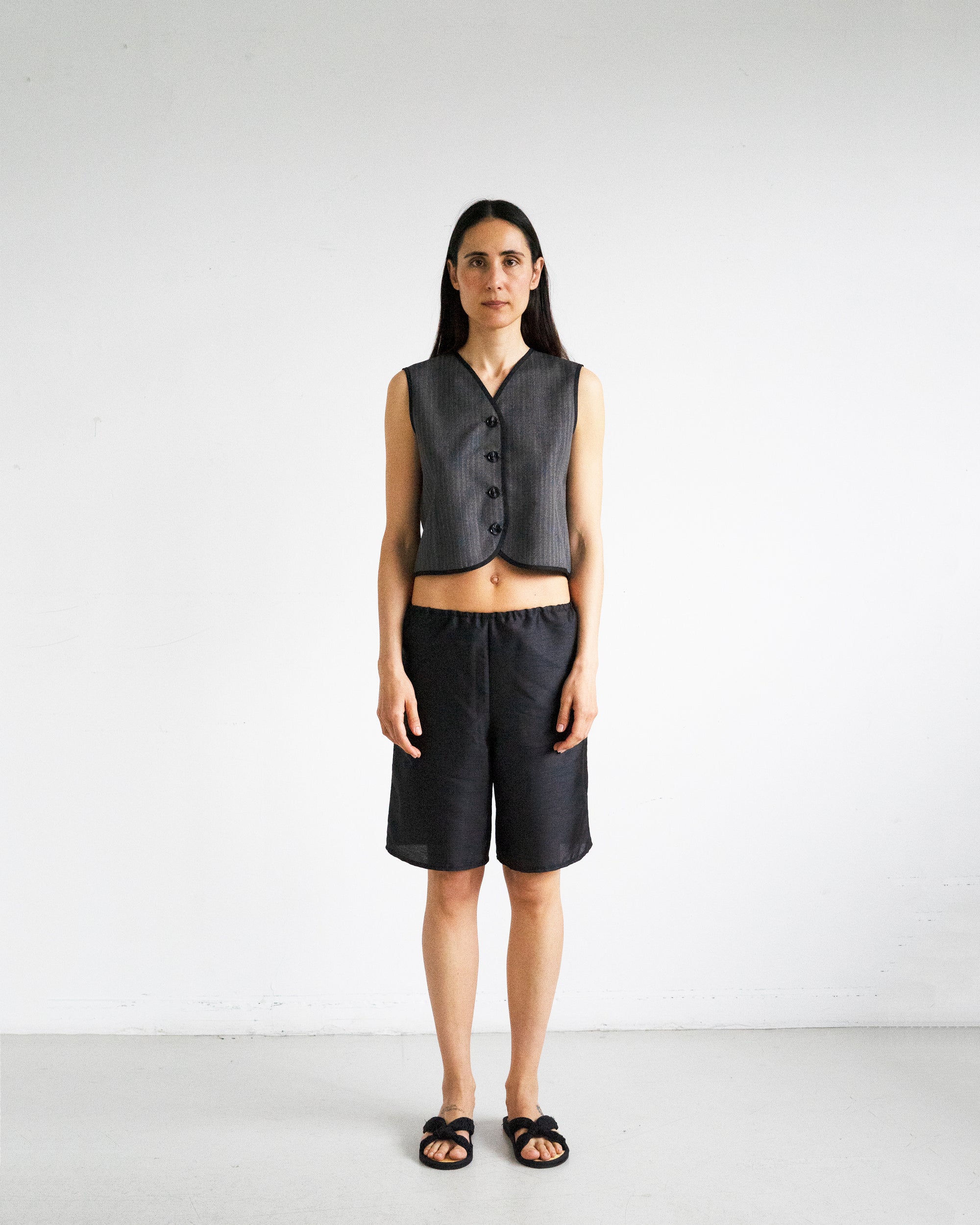 Jane Vest - Vintage Stripe Wool