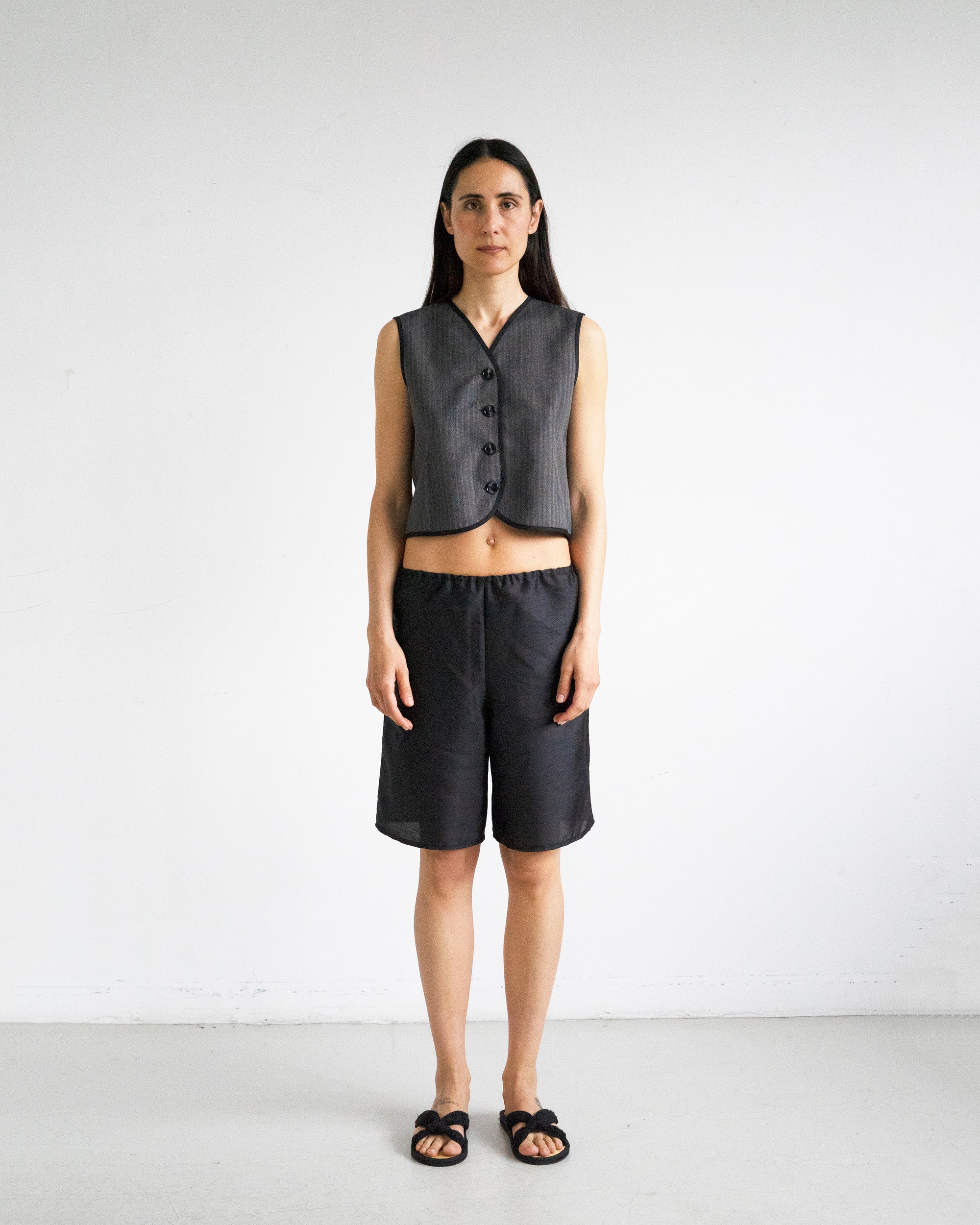 Jane Vest - Vintage Stripe Wool