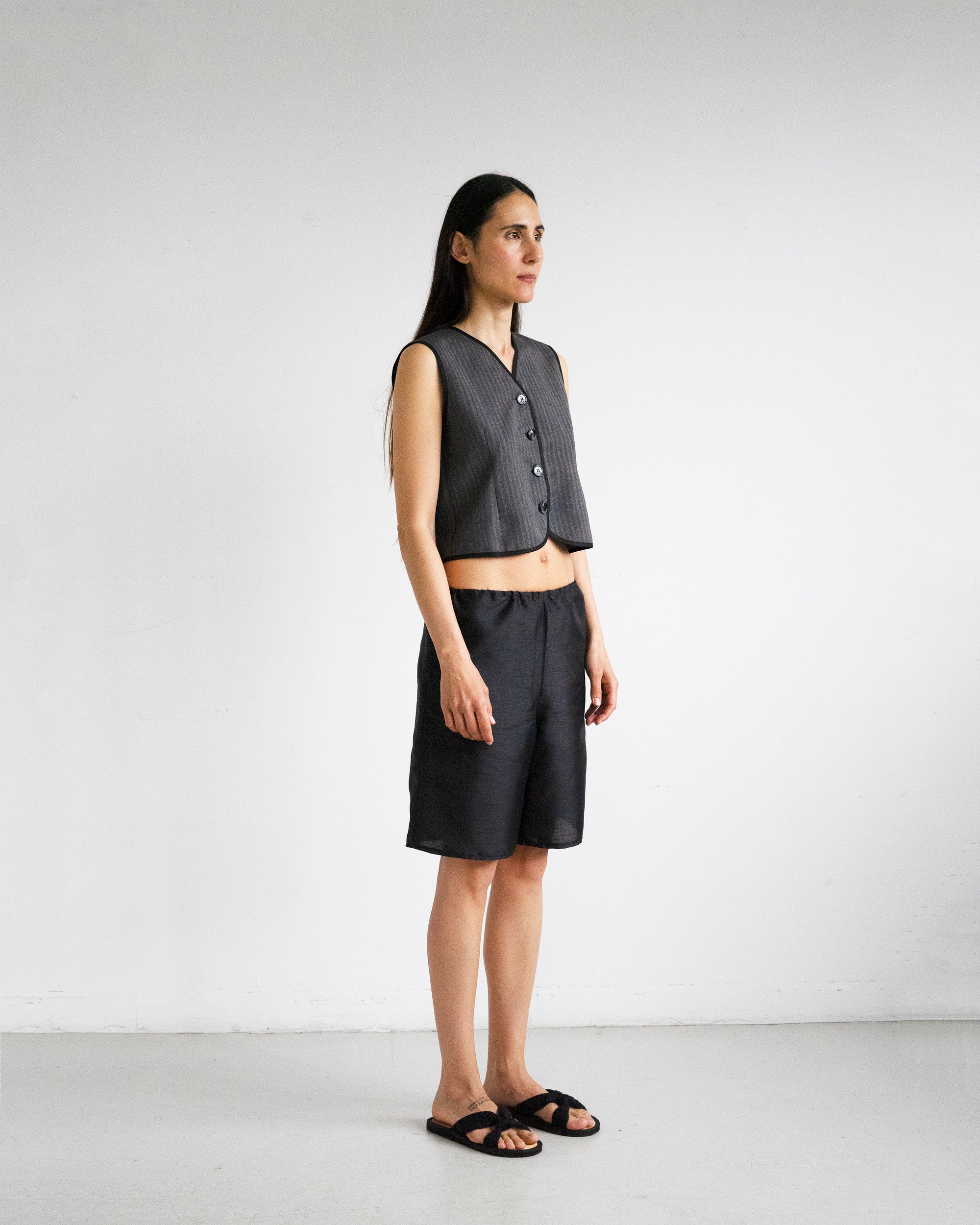 Jane Vest - Vintage Stripe Wool