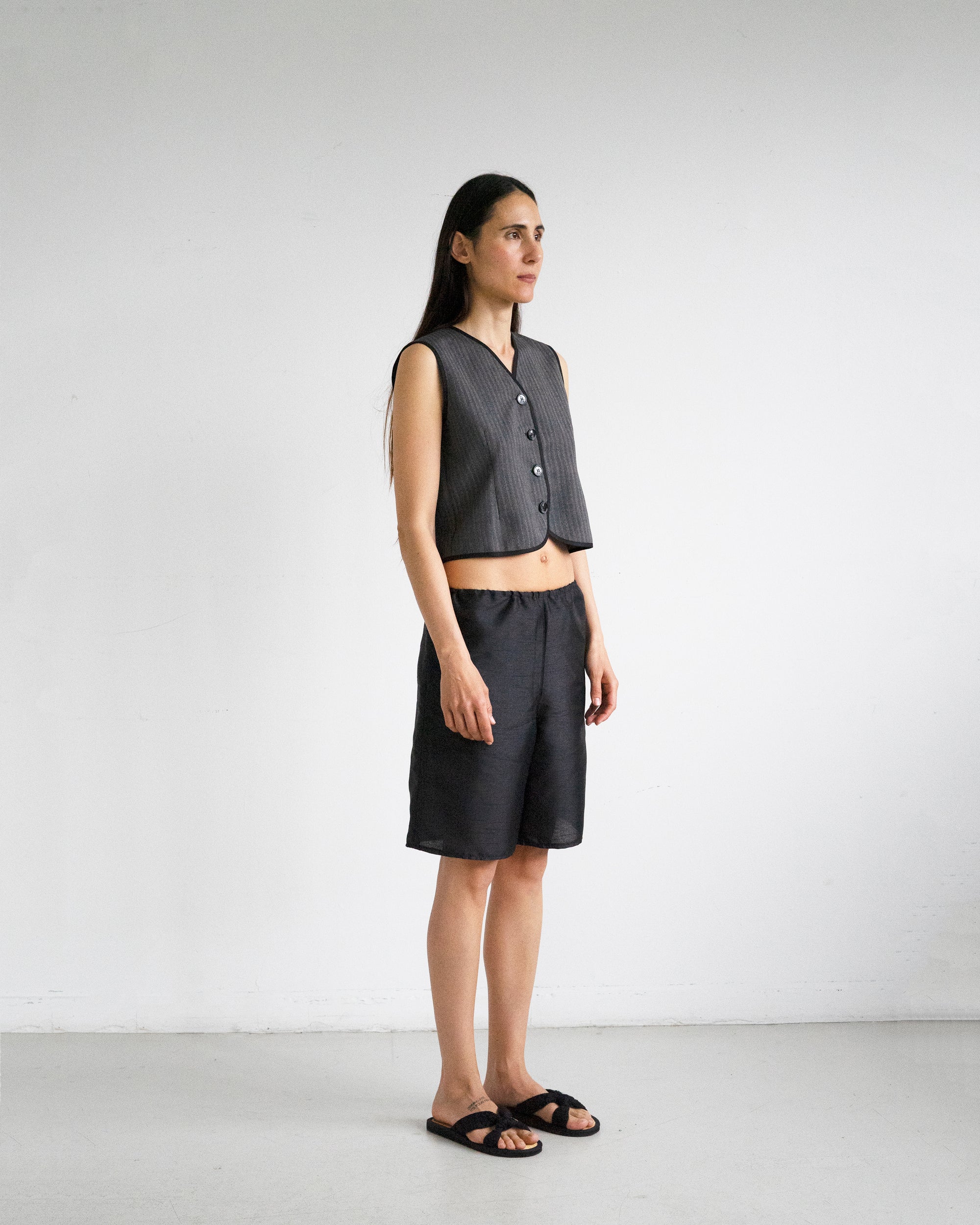 Jane Vest - Vintage Stripe Wool