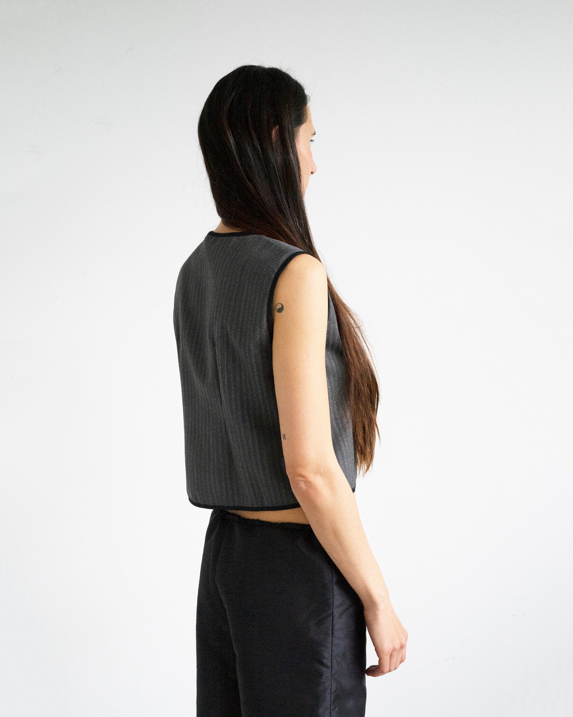 Jane Vest - Vintage Stripe Wool