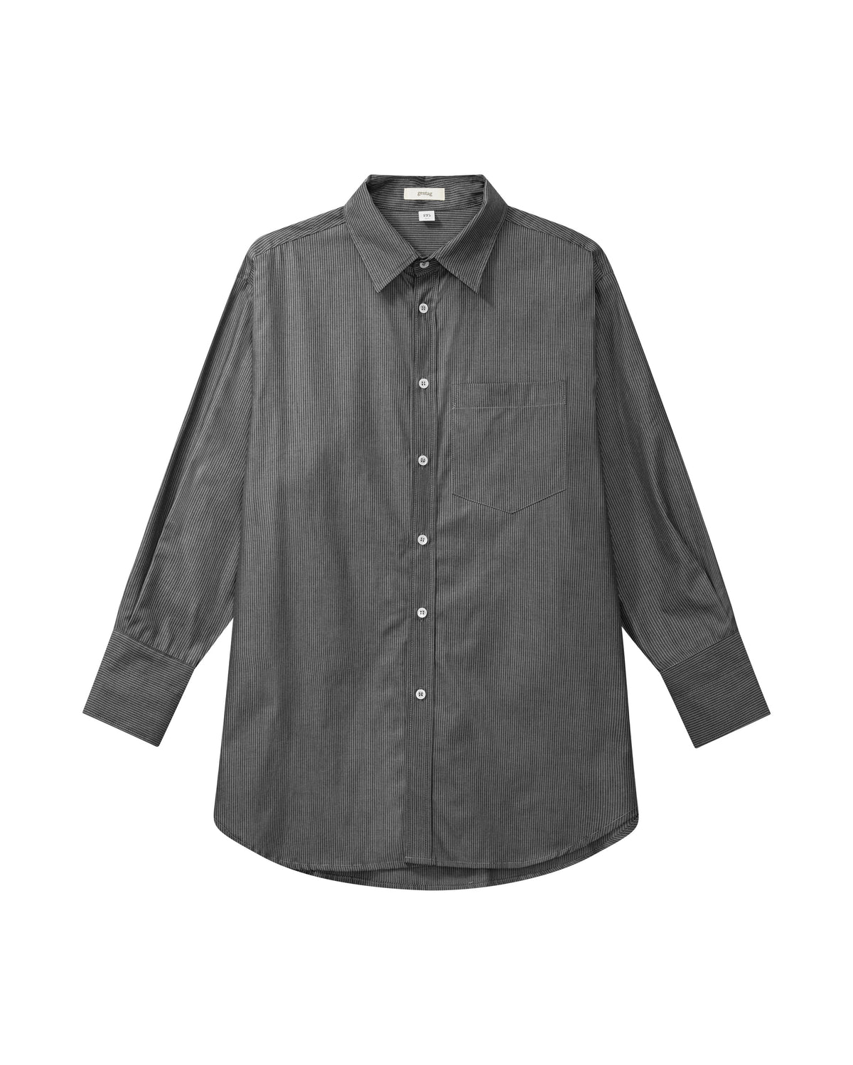 Margit shirt - Charcoal Fine Stripe