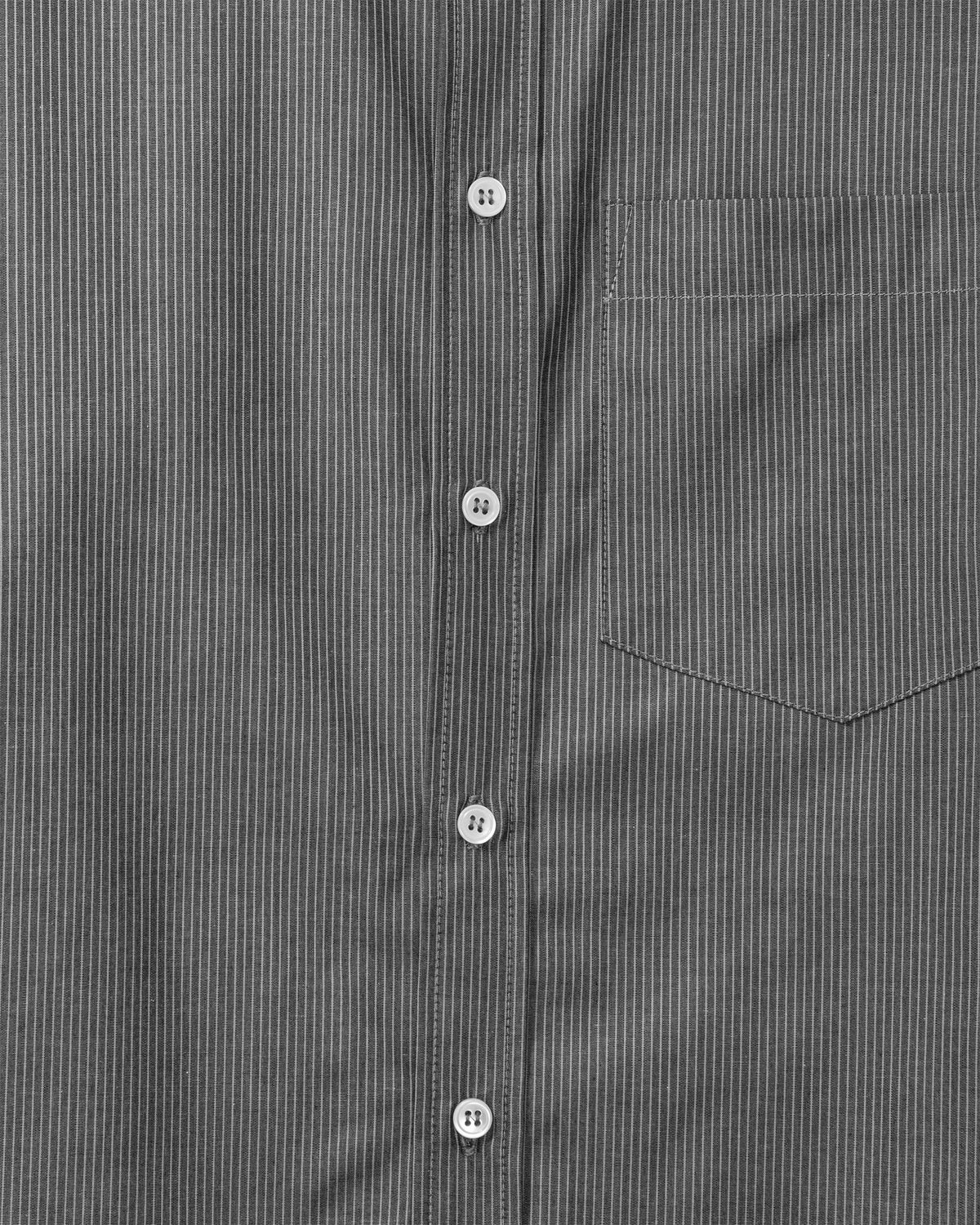 Margit shirt - Charcoal Fine Stripe