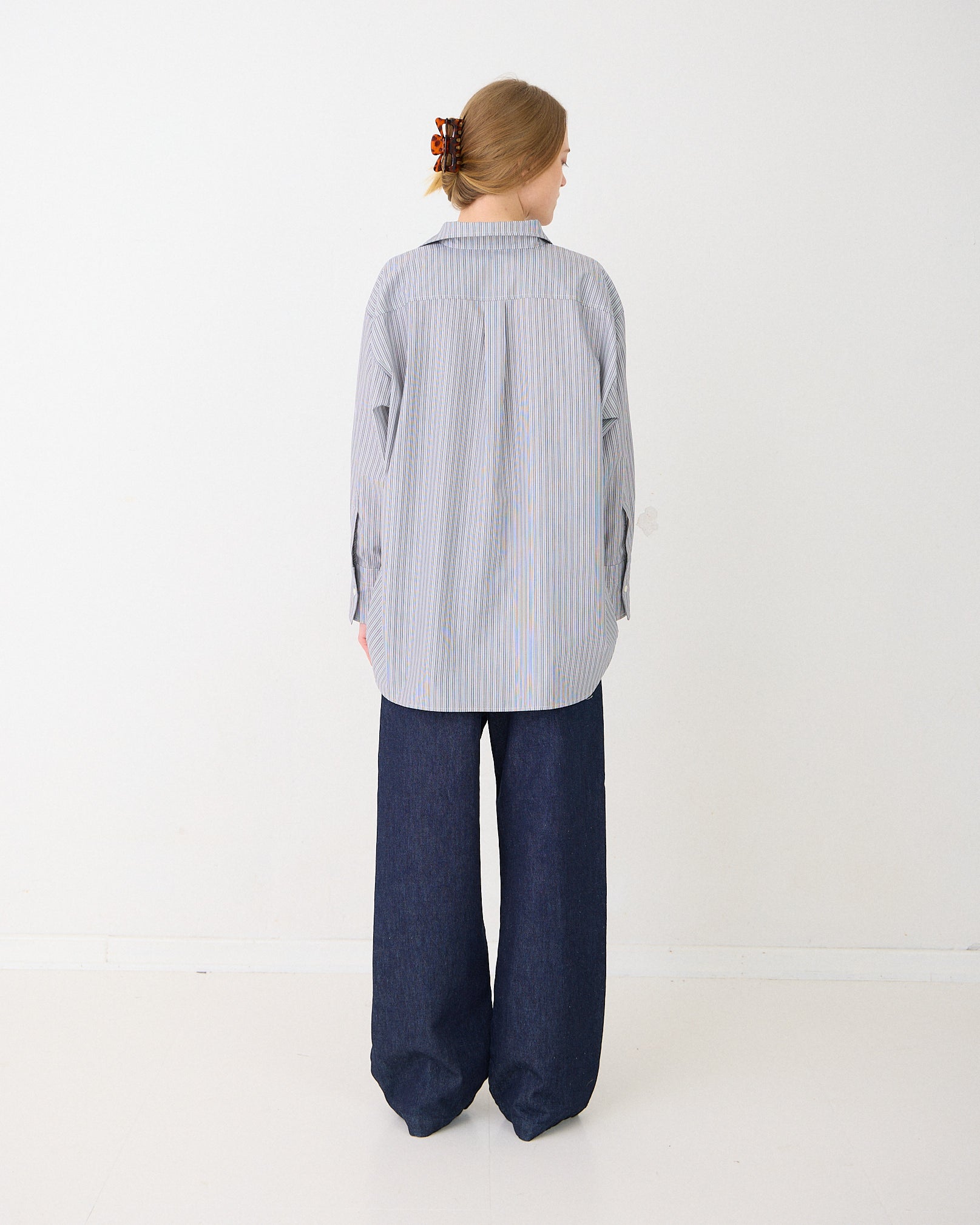 Margit shirt - Blue/Grey'ish stripe