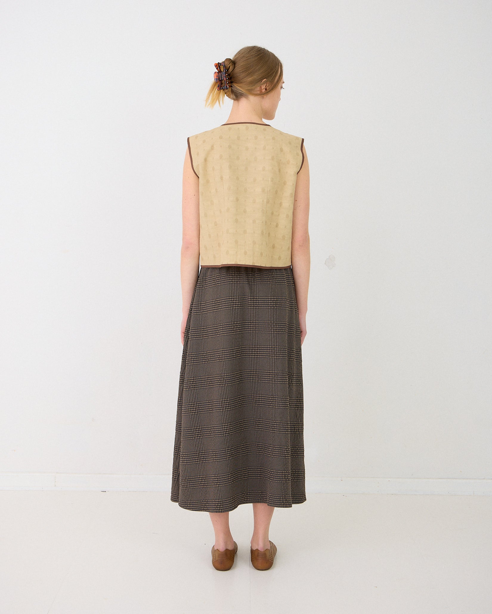 Helen Skirt - Brown Check