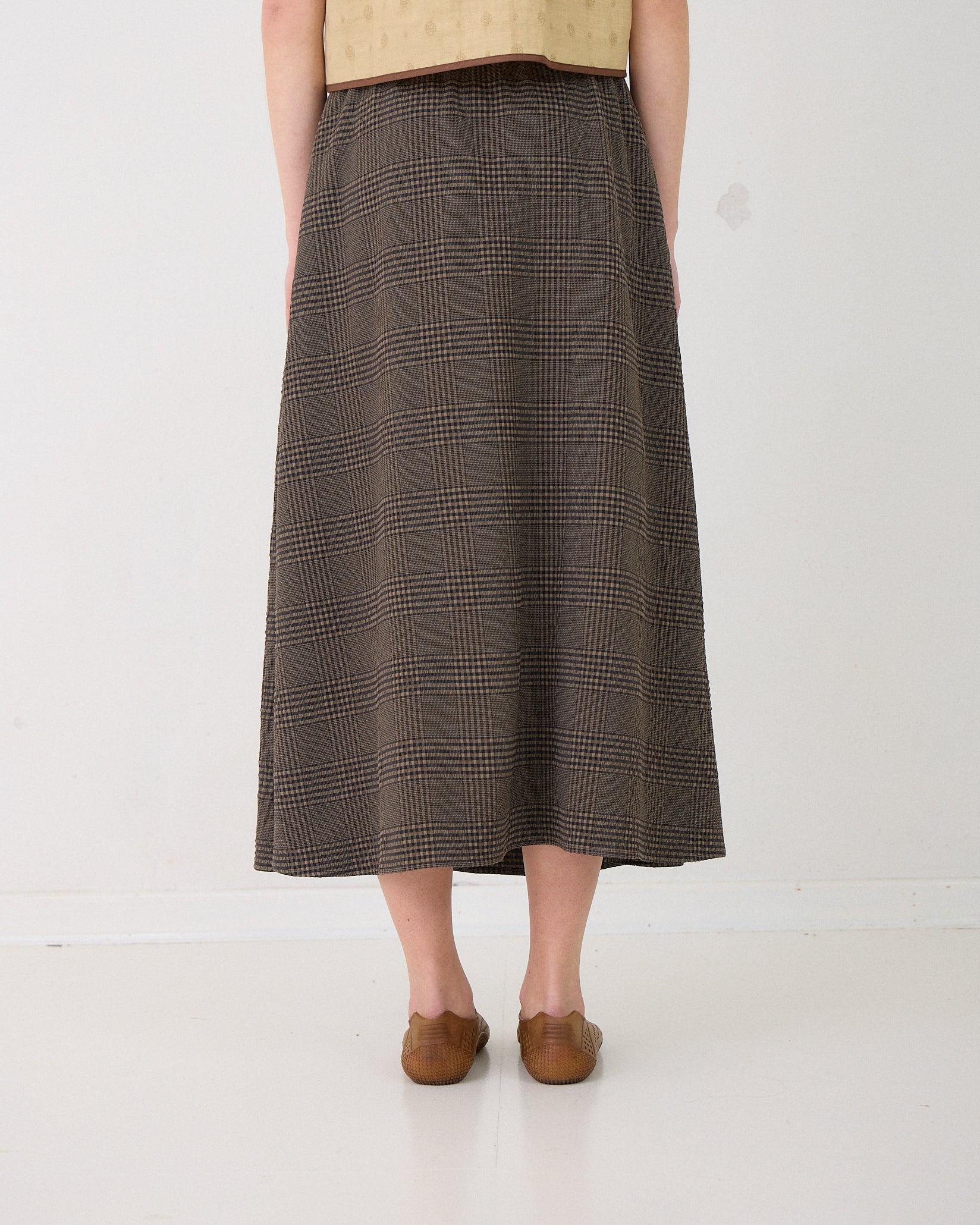 Helen Skirt - Brown Check