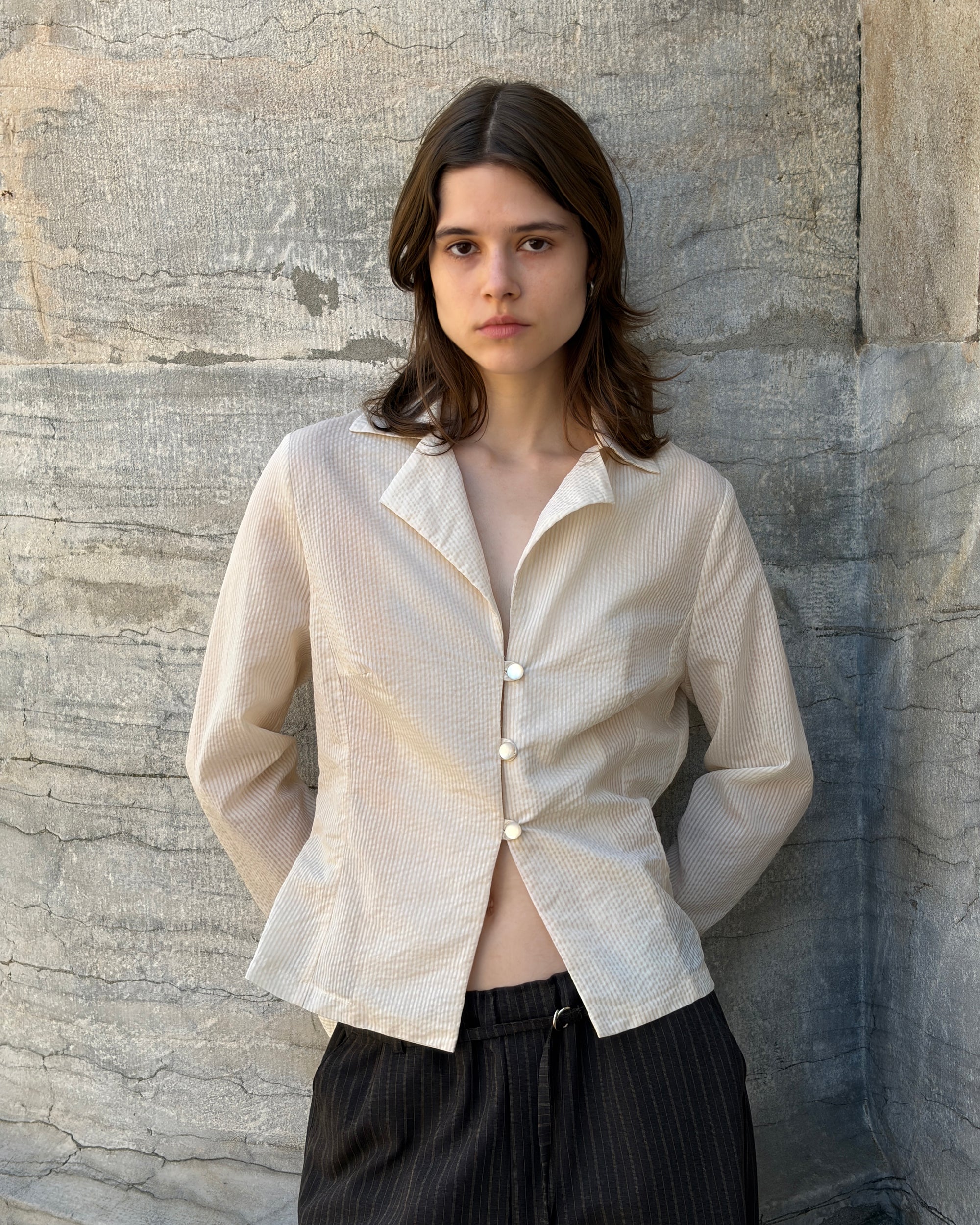 Dani Shirt - Striped Ivory