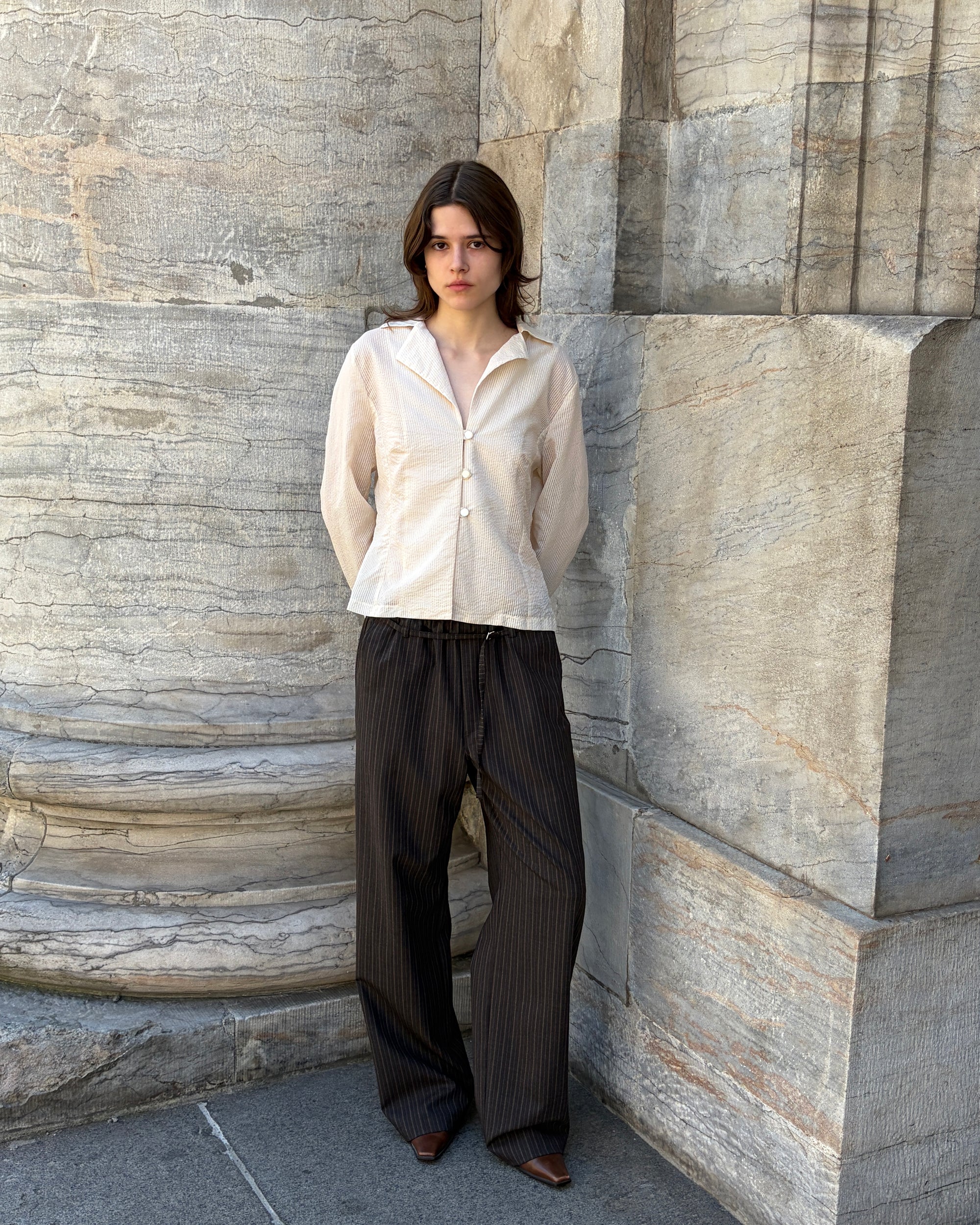 Ingrid pants - Brown Stripe