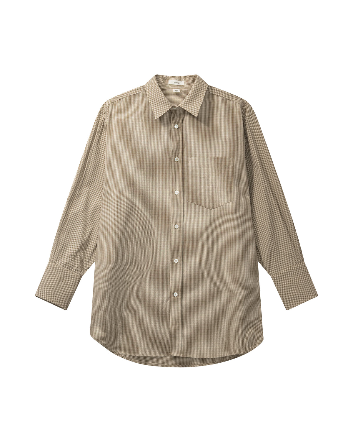 Margit Shirt – Biscuit Micro Check