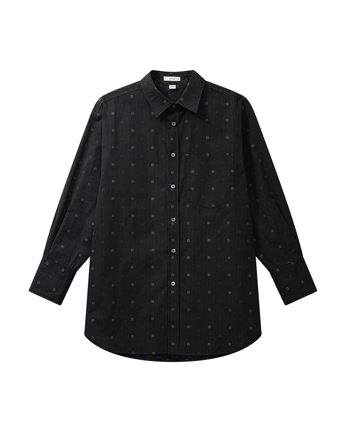 Margit shirt - Graphite Geo Stripe